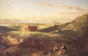 Thomas, The Temple of Segesta with the Artist Sketching (mk13)